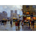 Hand Painted Paris Street Paintings for Home Decorative